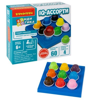BONDIBON Игра 13 БондиЛогика IQ - Ассорти круглые конфеты ВВ6334-А Китай