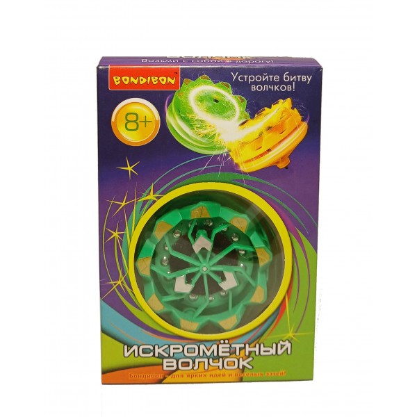 BONDIBON Игрушка   Волчок искрометный. Зеленый ВВ6559 Китай
