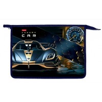 Папка для тетрадей А4 24х34см пластиковая на молнии Luxury car 2 отделения, расширение 7,5см AMс_04046 Хатбер  090149