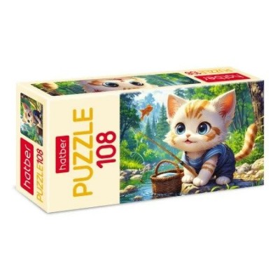 Хатбер Пазл 108  Котик - рыбак 108ПЗ4_32541 Россия