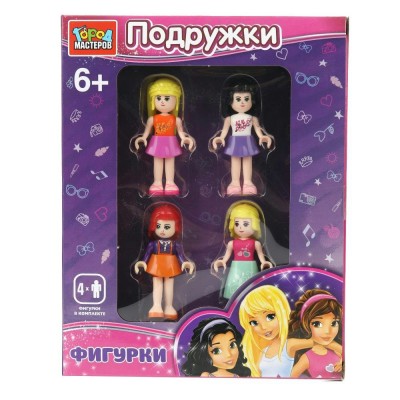 ГородМастеров Игрушка 4  Набор фигур. Подружки 18090-AA Китай 4 шт