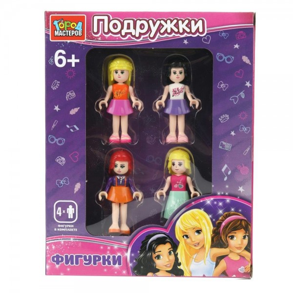 ГородМастеров Игрушка 4  Набор фигур. Подружки 18090-AA Китай 4 шт