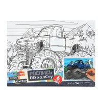 Картина по контурам холст на подрамнике 15х20 Джип 6 цветов CANV15X20-JEEP МультиАрт