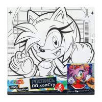 Картина по контурам холст на подрамнике 15х15 Эми 6 цветов CANV15X15-123228 МультиАрт