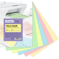 Бумага для ксерокса цветная А5 100 листов 80г/м2 5 цветов Pale Color PC_38236 OfficeSpace  315733