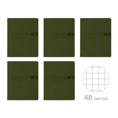 Тетрадь 48 листов А5 клетка My color хаки, ВДЛ, 60г/м2 7-48-1378 Bruno Visconti 5/60