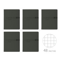 Тетрадь 48 листов А5 клетка My color антрацит, ВДЛ, 60г/м2 7-48-1379 Bruno Visconti 5/60