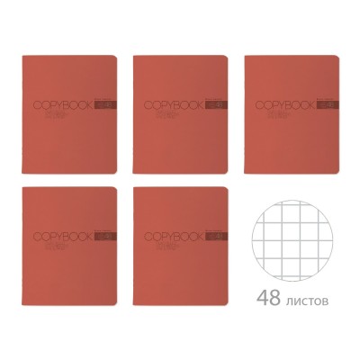 Тетрадь 48 листов А5 клетка My color коралл, ВДЛ, 60г/м2 7-48-1381 Bruno Visconti 5/60