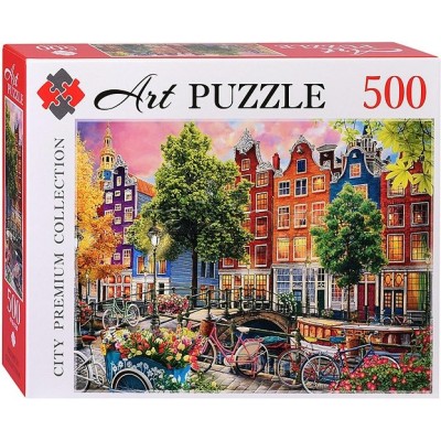 Рыжий кот Пазл 500 Artpuzzle Красивый закат в Амстердаме Ф500-3891 Россия