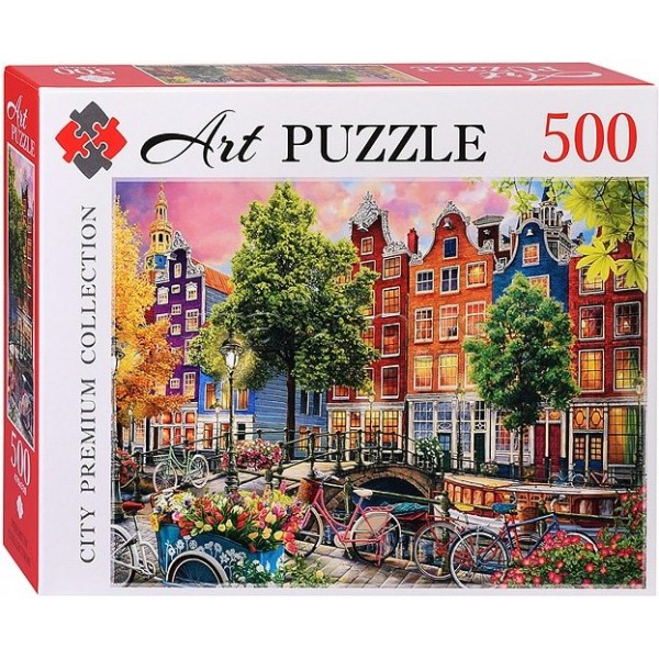 Рыжий кот Пазл 500 Artpuzzle Красивый закат в Амстердаме Ф500-3891 Россия
