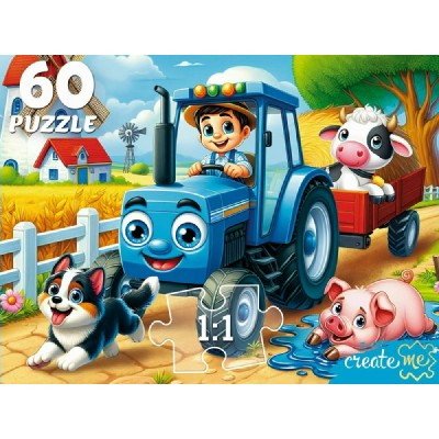 Рыжий кот Пазл 60 Веселый трактор и компания Ф60-4527 Россия Рыжий кот Пазл 60 Веселый трактор и компания Ф60-4527 Россия