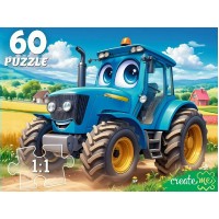 Рыжий кот Пазл 60  Трактор в поле Ф60-5992 Россия