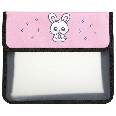 Папка для тетрадей А5 24х20х7см на липучке Kids lovely bunny розовый, 1 отделение, для девочек LXKPOPT-LB Lorex  257371