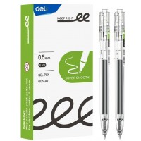 Ручка гелевая автоматическая черная 0,5мм прозрачный корпус 2053144 Deli  EG05-BK
