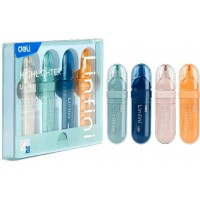 Маркер текстовой Набор 4 цвета скошенные 1-5мм, пастельные 1996979 Deli EU370 Маркер текстовой Набор 4 цвета скошенные 1-5мм, пастельные 1996979 Deli EU370