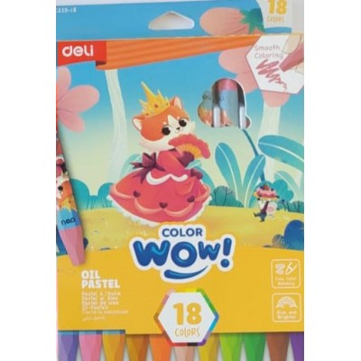 Пастель масляная 18 цветов Colorwow! картонная упаковка  Deli