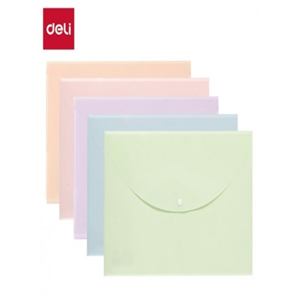 Папка конверт на кнопке 160мкм Colorful ассорти  Deli  EF104