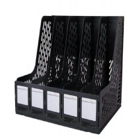 Лоток вертикальный 5 секций черный  Deli  E9838-BK