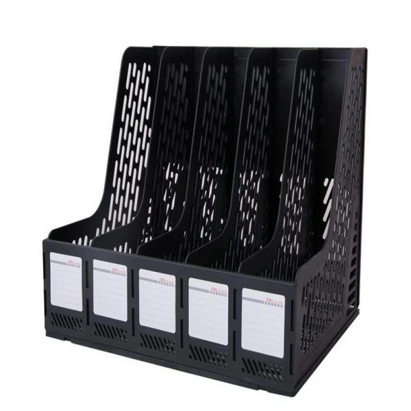Лоток вертикальный 5 секций черный  Deli  E9838-BK