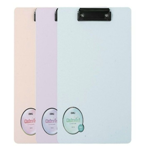 Планшет с прижимом А4 Colorful пластик, ассорти  Deli  EF313