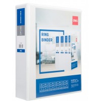 Папка 2 кольца А4 1300мкм белый  Deli  E5616N