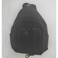Рюкзак  28х20х14см мини, 1 отделение на молнии, слинг, черный  Sanvero  BP29001