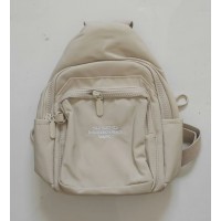 Рюкзак  28х20х14см мини, 1 отделение на молнии, слинг, молочный  Sanvero  BP29002