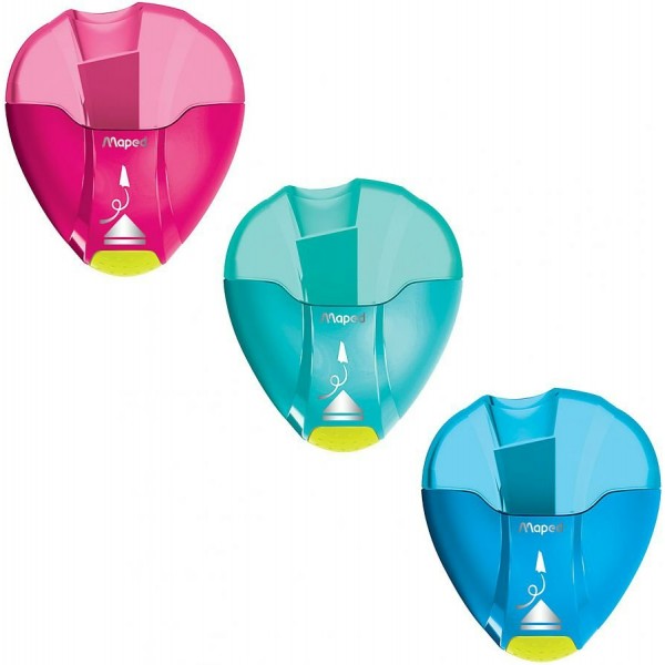 Точилка пластиковая 1 отверстие с контейнером Neon Igloo 032111 Maped