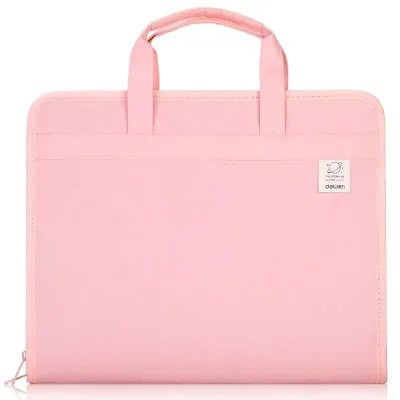 Папка портфель А4 13 отделений розовый  Deli  72561PINK