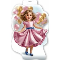 Праздник/Плакат вырубка. Девочка с шариками/50000525/ Праздник/Плакат вырубка. Девочка с шариками/50000525/