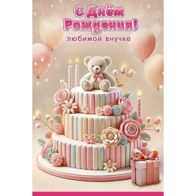 Праздник/Откр. С Днем рождения! Любимой внучке/50000765/