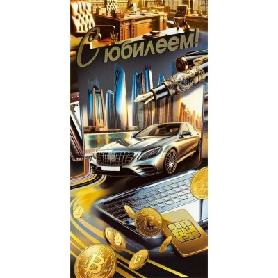 Мир поздравлений/Конверт для денег. С юбилеем!/7.0000612/