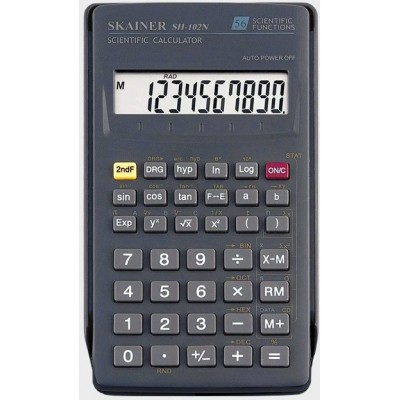 Калькулятор 10-разрядный 71x134x12мм черный, научный SH-102N Skainer  030/2000