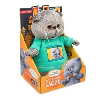 Budi Basa Игрушка  МультСериал Кот Басик в лонгсливе с принтом, мягкая, 19 см Ksm19-004 ---