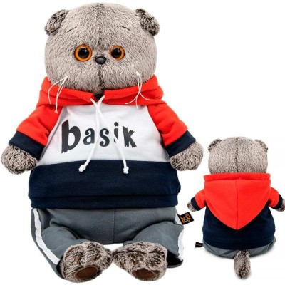 Budi Basa Игрушка   Кот Басик в костюме в стиле спорт - шик/мягкая, 22 см Ks22-288 Россия