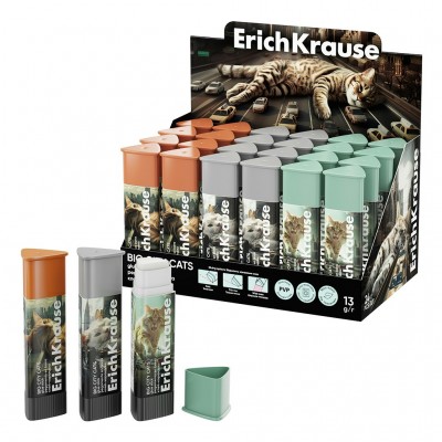 Клей карандаш 13гр Prism Big City Cats ассорти 63166 ErichKrause 24/288