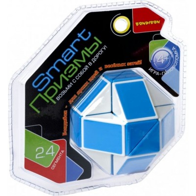 BONDIBON Игрушка 2 Головоломка Smart Призмы. Змейка/24 сегмента, сине - белая ВВ5279 Китай