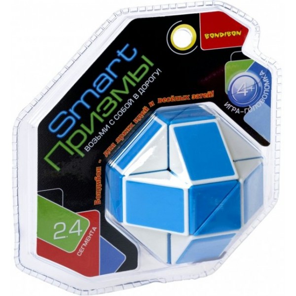 BONDIBON Игрушка 2 Головоломка Smart Призмы. Змейка/24 сегмента, сине - белая ВВ5279 Китай