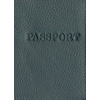 Обложка для паспорта Passport кожа флоттер, серый, тиснение ОП-5459 Миленд