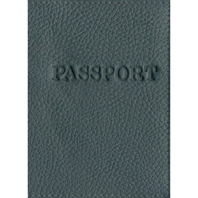 Обложка для паспорта Passport кожа флоттер, серый, тиснение ОП-5459 Миленд