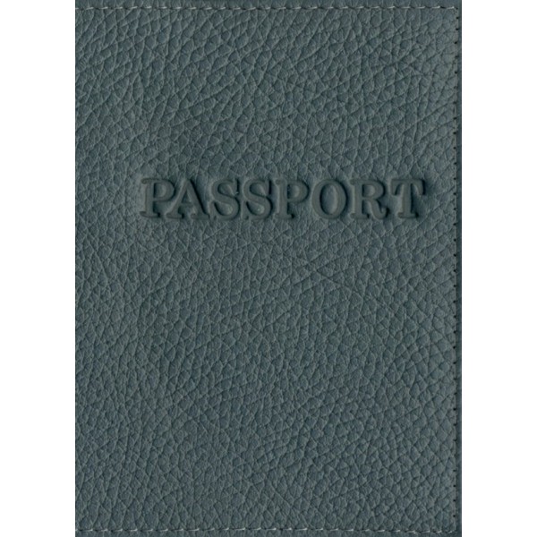 Обложка для паспорта Passport кожа флоттер, серый, тиснение ОП-5459 Миленд