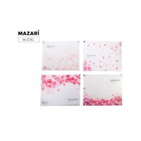 Папка на молнии 32х24,5х2,5см 170мкм Flowers ассорти М-2795 Mazari 12/360
