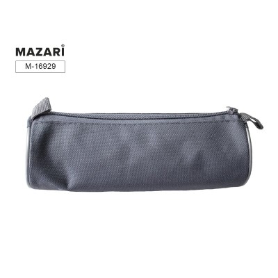 Пенал 1 отделение мягкий 21х6,5см тубус серый М-16929 Mazari