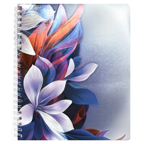 Тетрадь 80 листов А5+ клетка гребень Copybook Абстрактные цветы фольга, выборочный твин УФ-лак 68514 Феникс 5/40 '08944