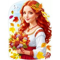 Открытая планета/Плакат вырубка. Девушка осень/90000982/ Открытая планета/Плакат вырубка. Девушка осень/90000982/