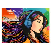 Тетрадь нотная А5 16 листов Девушка и музыка 65г/м2 70025 Феникс 1/50