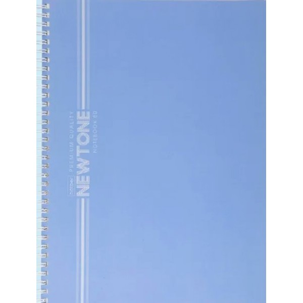 Тетрадь 80 листов А4 линия, гребень, Newtone pastel Голубая дымка, многоуровневая перфорация, ламинация софт-тач, 80г/м2 80Т4лA2гр_05057 Хатбер 2/20 090621