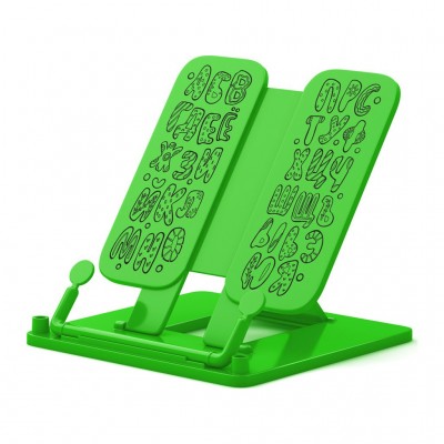 Подставка для книг пластиковая Neon Solid зеленая, русский алфавит 61517 ErichKrause