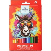 Карандаши цветные 36шт Donkey 3-гранные, заточенные 3135036013KS Koh-I-Noor  376921