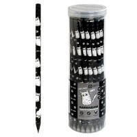 Карандаш чернографитный HB Три кота круглый, заточенный, с ластиком, ассорти 70085 Феникс 36/1800